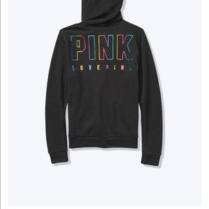 Victoria secret pink rainbow foil hoodie 🌈🌈